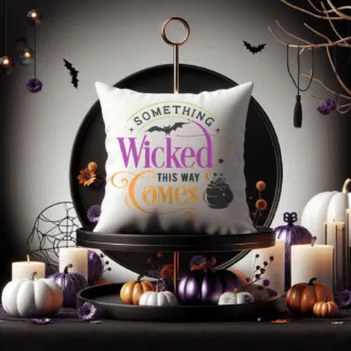 Mini Halloween Pillow – “Something Wicked This Way Comes”