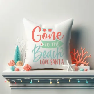 Beach Christmas Mini Pillow: Tropical Holiday Decor