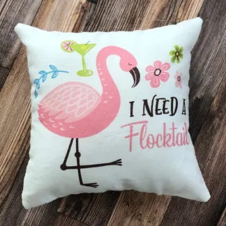 Flamingo Mini Pillow: Tiered Tray Decor, Summer Decoration