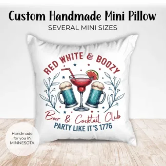 Patriotic Tiered Tray Mini Pillow: 4th of July USA Decor