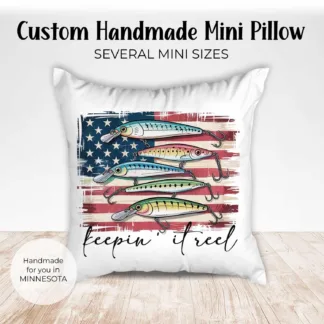 Fishing Mini Pillow: 4th of July Tiered Tray Decor