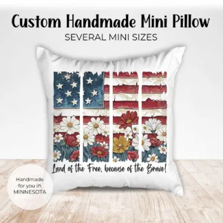 Patriotic Mini Pillow: 4th of July Tiered Tray Decor