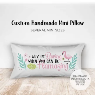 Flamingo Mini Pillow: Tiered Tray Decor - Pink Tropical Accent