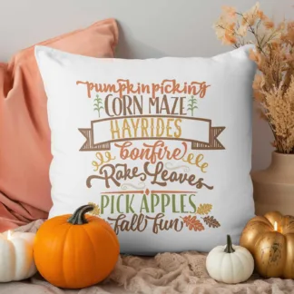 Mini Autumn Subway Art Pillow: Tiered Tray Fall Decor