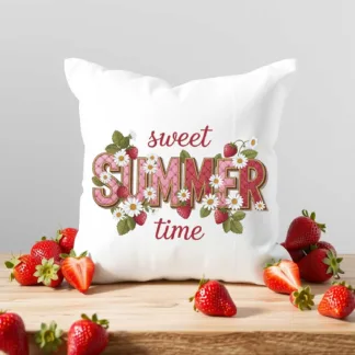 Handmade Strawberry Pillow: Summer Home Decor - Sweet Summer Time