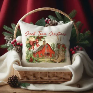 Midwestern Christmas Mini Pillow: Handmade Holiday Farmhouse Décor