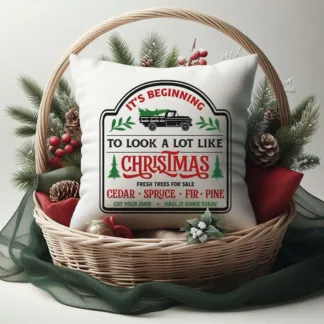 Vintage Truck Christmas Mini Pillow: Handmade Holiday Décor