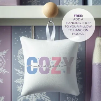 Snowy Winter Christmas Mini Pillow: Cozy Season Design