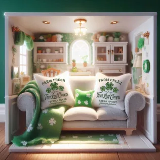 Farm Fresh St. Patrick's Day Decor: Miniature Tier Tray Decor & Mini Dollhouse