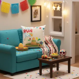 Cinco de Mayo Siesta Mini Pillow for Miniature Displays, Dollhouse Collectors, and Home Decor