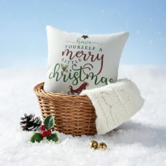 Handmade Mini Christmas Pillow: Tiered Tray Dollhouse Decor