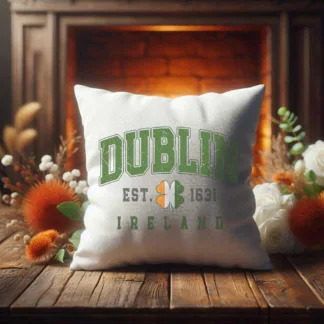Dublin Scholastica Mini Pillow for St. Patrick's Day Miniature Decor and Home Decor