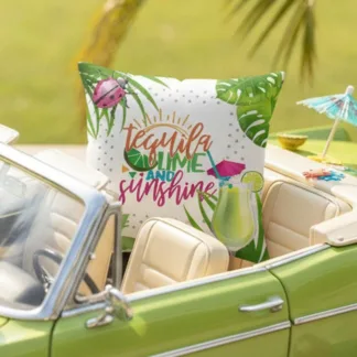Tequila Lime Sunshine Mini Pillow, Fiesta Summer Decor