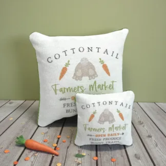 Easter Cottontail Bunny Carrot Mini Pillow & Dollhouse Decor