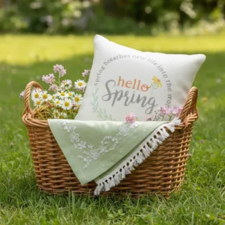 Mini Spring Pillow – Dollhouse & Seasonal Home Décor | Handmade in Minnesota
