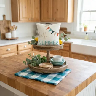 Summer Mini Pillow – Dollhouse & Seasonal Home Décor | Handmade in Minnesota