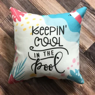 Pool Summer Mini Pillow: Dollhouse Pillow and Tiered Tray Decor