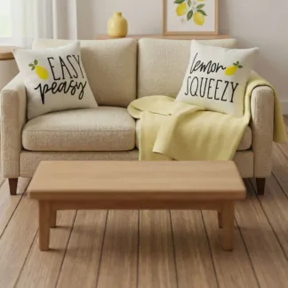 Farmhouse Lemon Mini Pillow: Dollhouse and Tiered Tray Decor