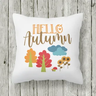 Hello Autumn: 1:12 Dollhouse Pillow