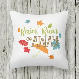 Rain Rain Go Away: 1:12 Dollhouse Pillow