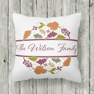 Custom Autumn Monogram: 1:12 Dollhouse Pillow