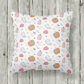 Pumpkins & Gourds Print 1:12 Dollhouse Pillow