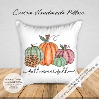Fall Sweet Fall Pumpkins 1:12 Dollhouse Pillow