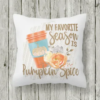 Pumpkin Spice Coffee 1:12 Dollhouse Pillow