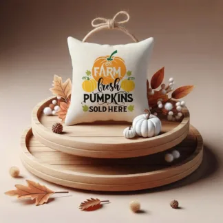 Farm Fresh Pumpkins Sold Here 1:12 Dollhouse Pillow